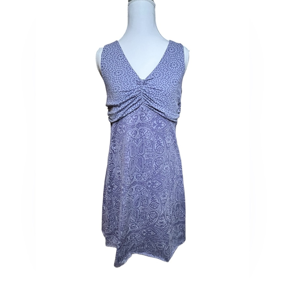 Athleta Dhara Paisley Layered Purple Dress - Size M